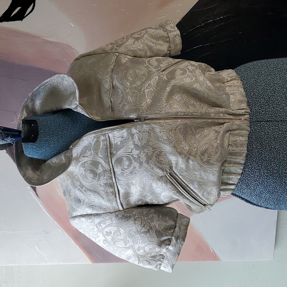 Walter Girl Gold Foil Cropped Jacket